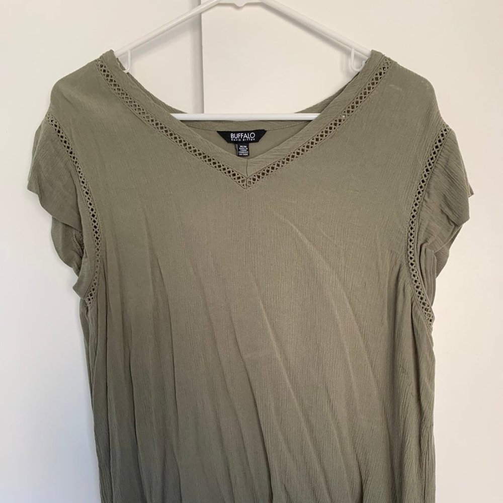 Women's Green Buffalo Blouse - M